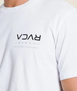 RVCA Splitter Stacks T-Shirt White New