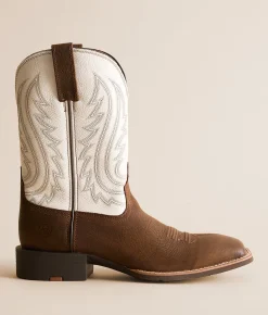 Ariat Sport Big Country Leather Cowboy Boot Mustang Brown Smokey Crm