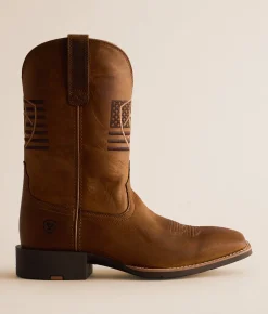 Shoes | Ariat Sport Freedom Leather Cowboy Boot Distressed Brown