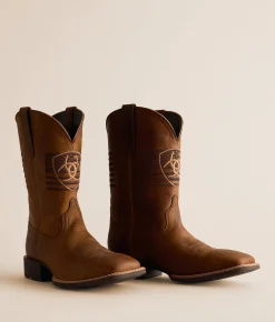 Shoes | Ariat Sport Freedom Leather Cowboy Boot Distressed Brown