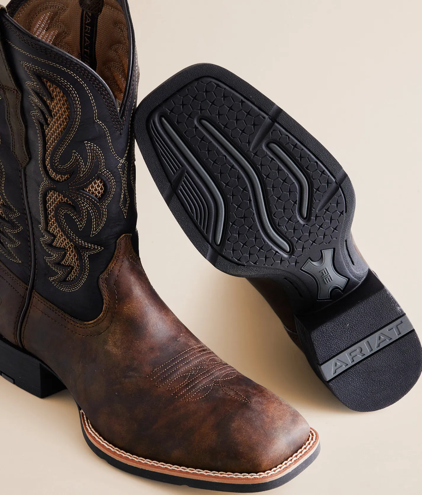 Shoes | Ariat Sport Fresco VentTEK Leather Cowboy Boot Hrd Brn Blk Ink