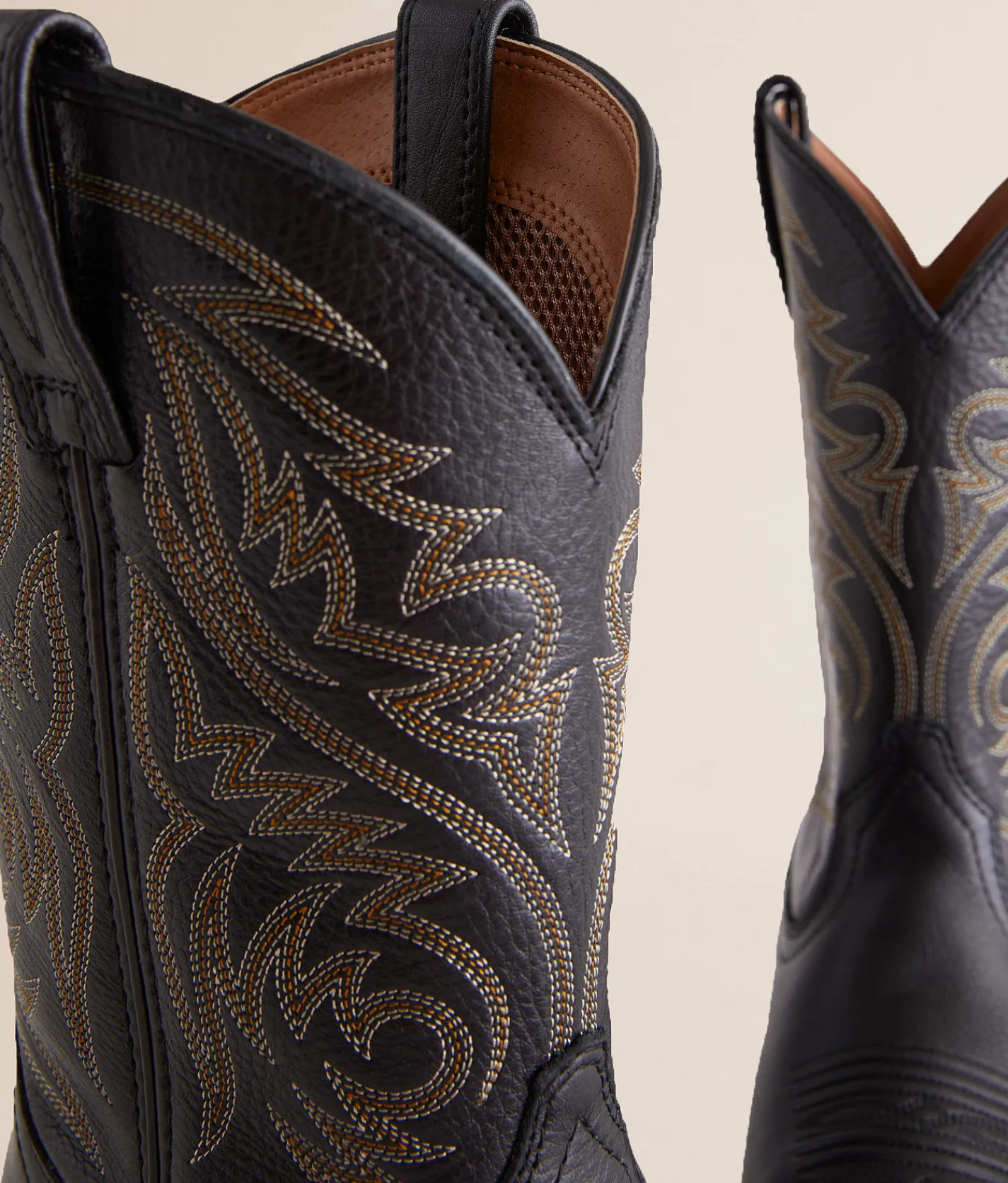 Ariat Sport Herdsman Leather Cowboy Boot Black Deertan Clearance