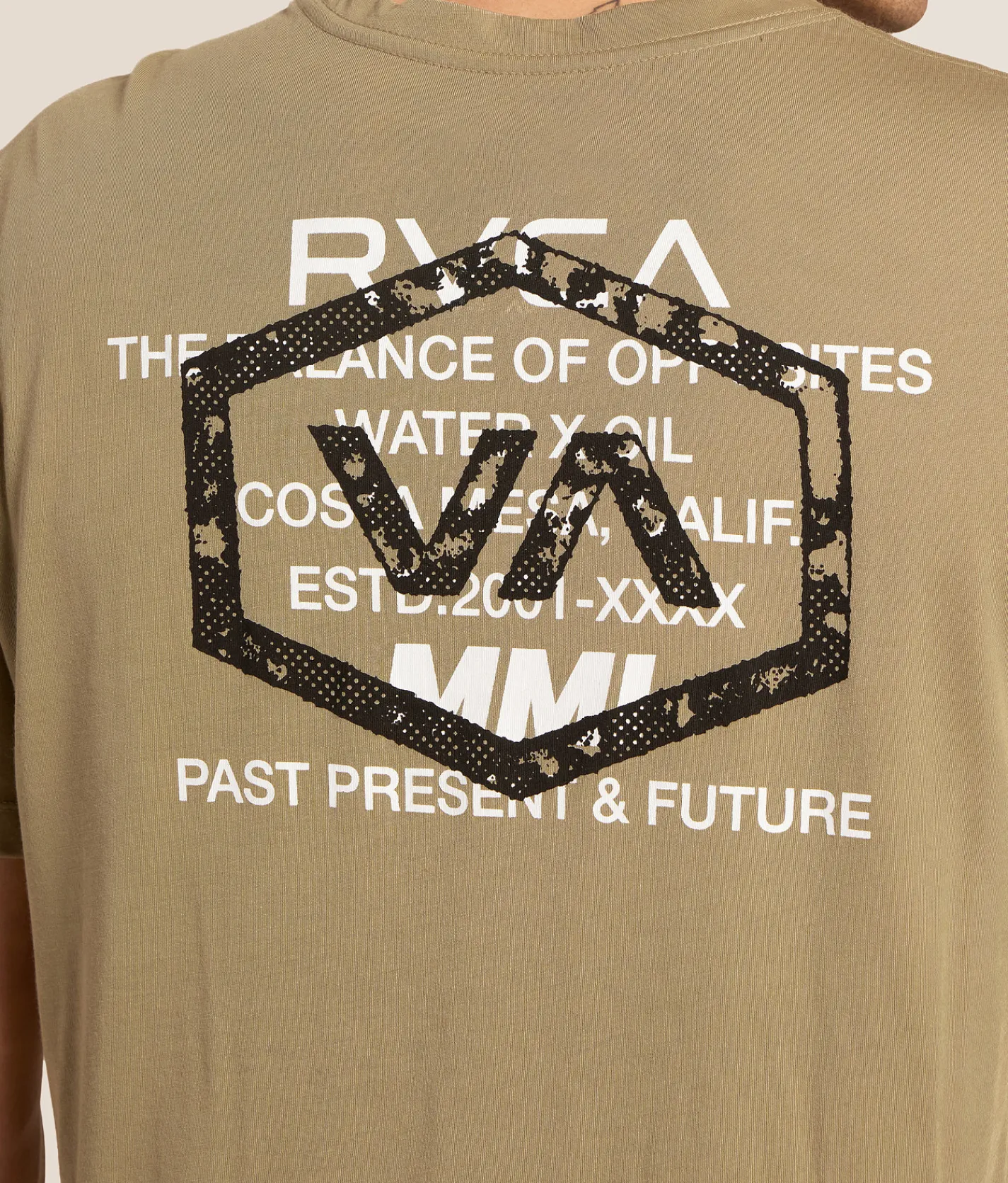 RVCA Sport Hex Over T-Shirt Covert Green New