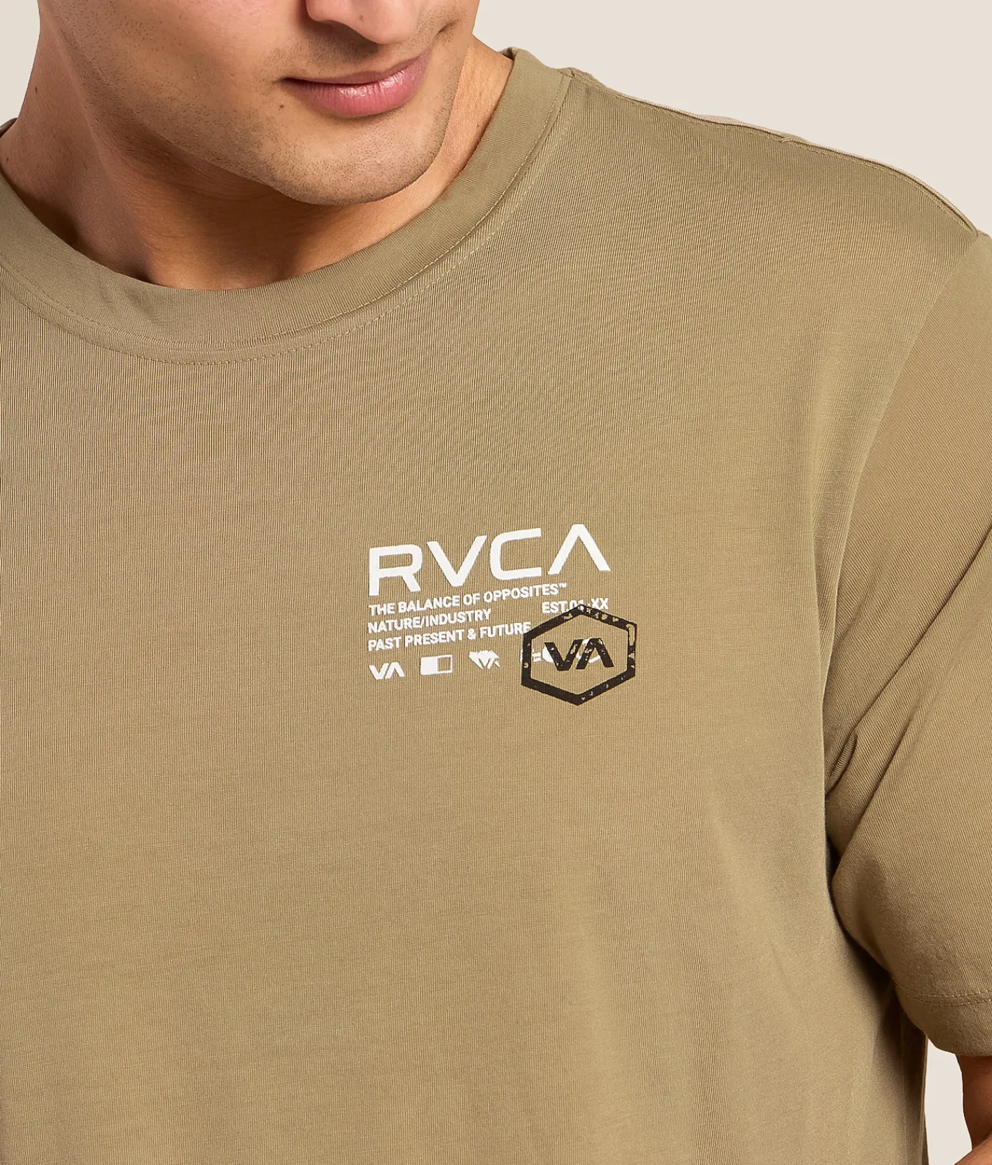 RVCA Sport Hex Over T-Shirt Covert Green New