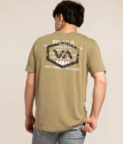 RVCA Sport Hex Over T-Shirt Covert Green New