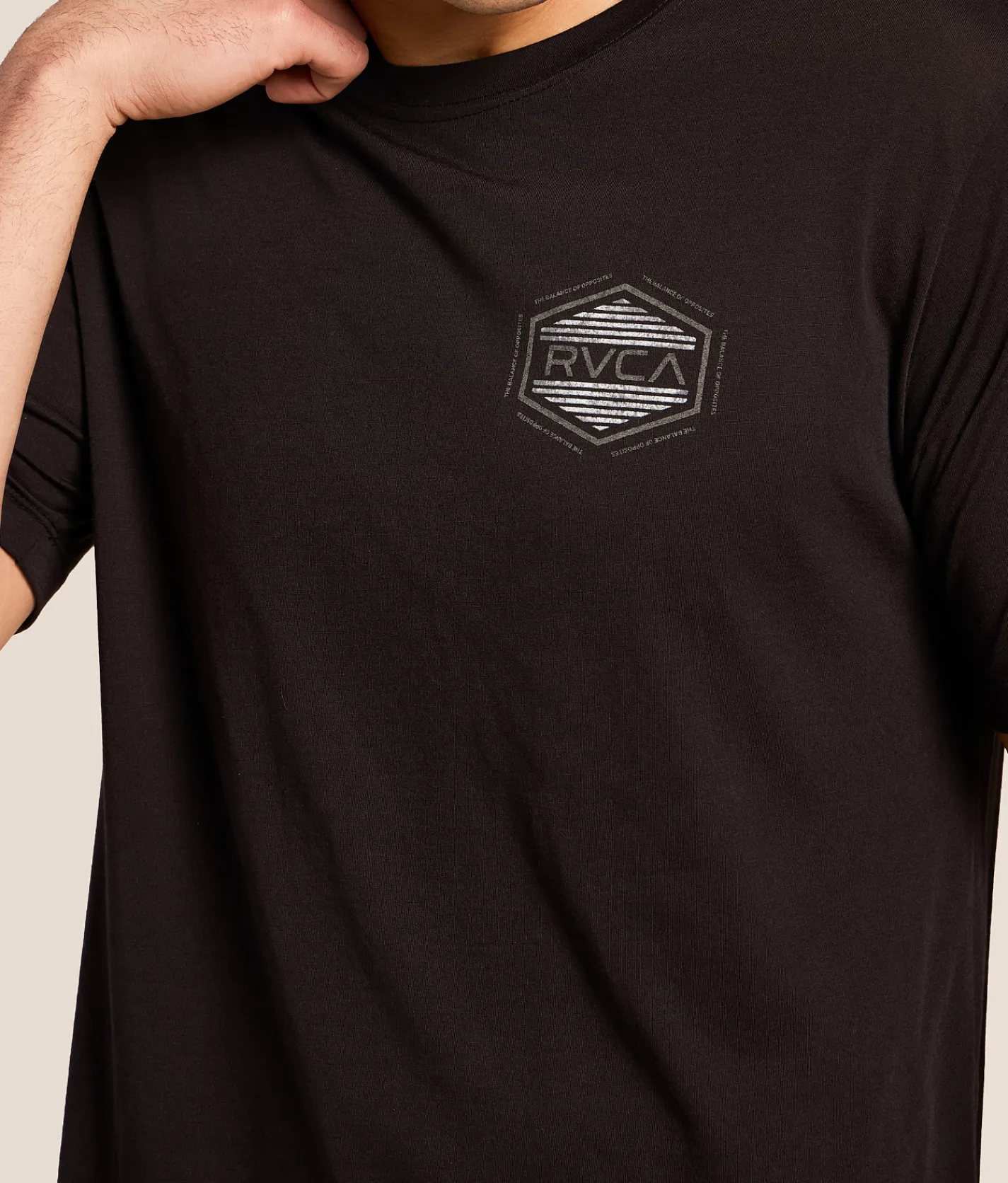 Tops|Graphic T-Shirts | RVCA Sport Hex Zone T-Shirt Black