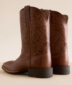 Shoes | Ariat Sport Leather Cowboy Boot Dark Tan