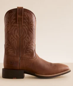 Shoes | Ariat Sport Leather Cowboy Boot Dark Tan