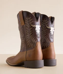 Shoes | Ariat Sport Steer Skull Leather Cowboy Boot Sandstorm Bitter Chocolat