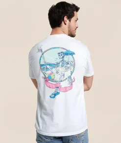 Graphic T-Shirts | Old Row Spring Break Skeleton T-Shirt White