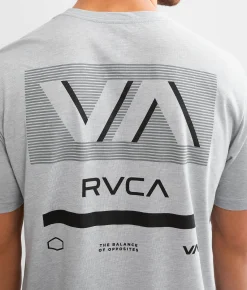 Graphic T-Shirts|Activewear | RVCA Sprints Sport T-Shirt Charcoal Heather Sport