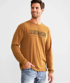 Graphic T-Shirts | RVCA Sprints Sport T-Shirt Tobacco Sport