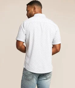 J.B. Holt Square Athletic Performance Stretch Shirt White Green Grey Online