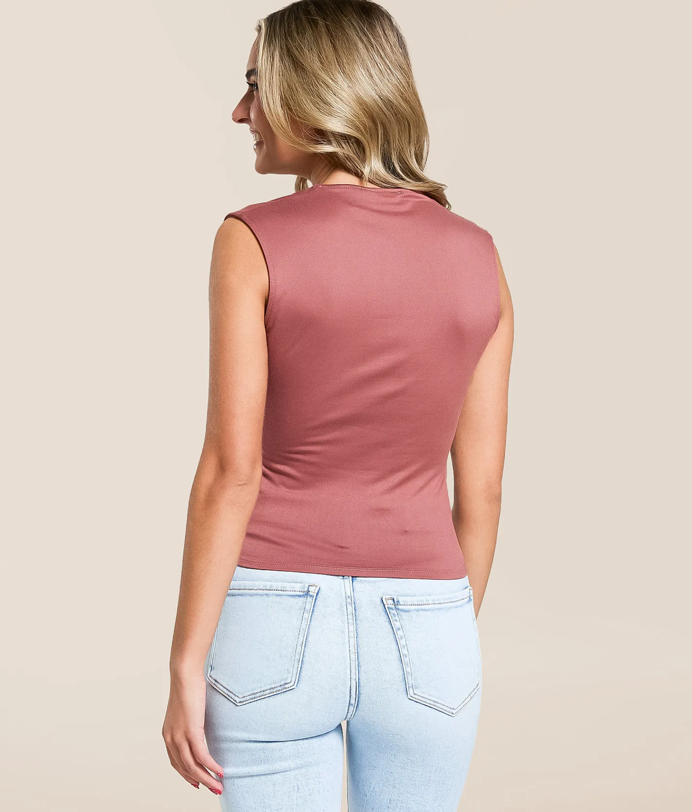 Willow & Root Square Neck Tank Top Dusty Rose Best