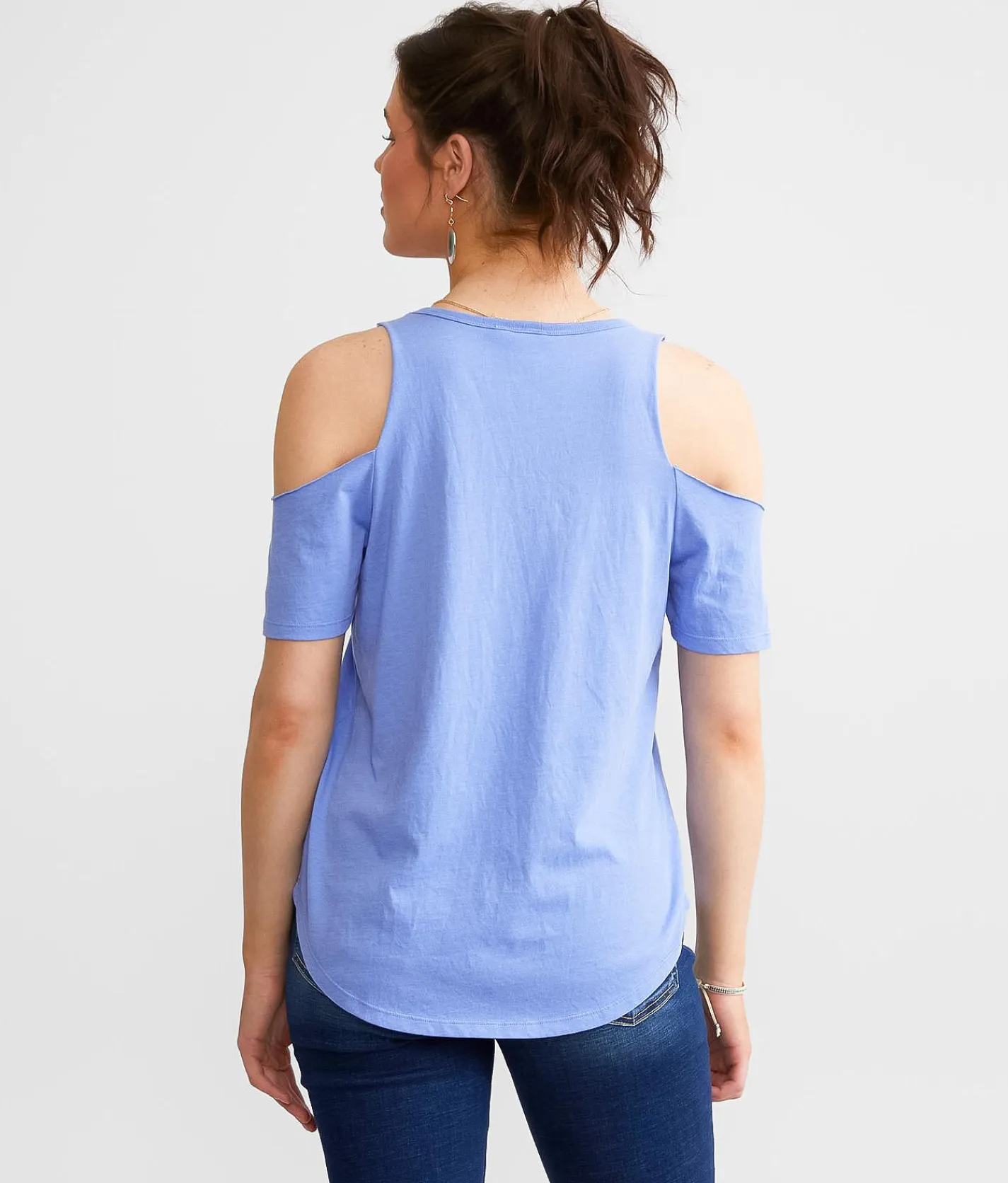 White Crow Staci Cold Shoulder Top Ocean Blue Discount