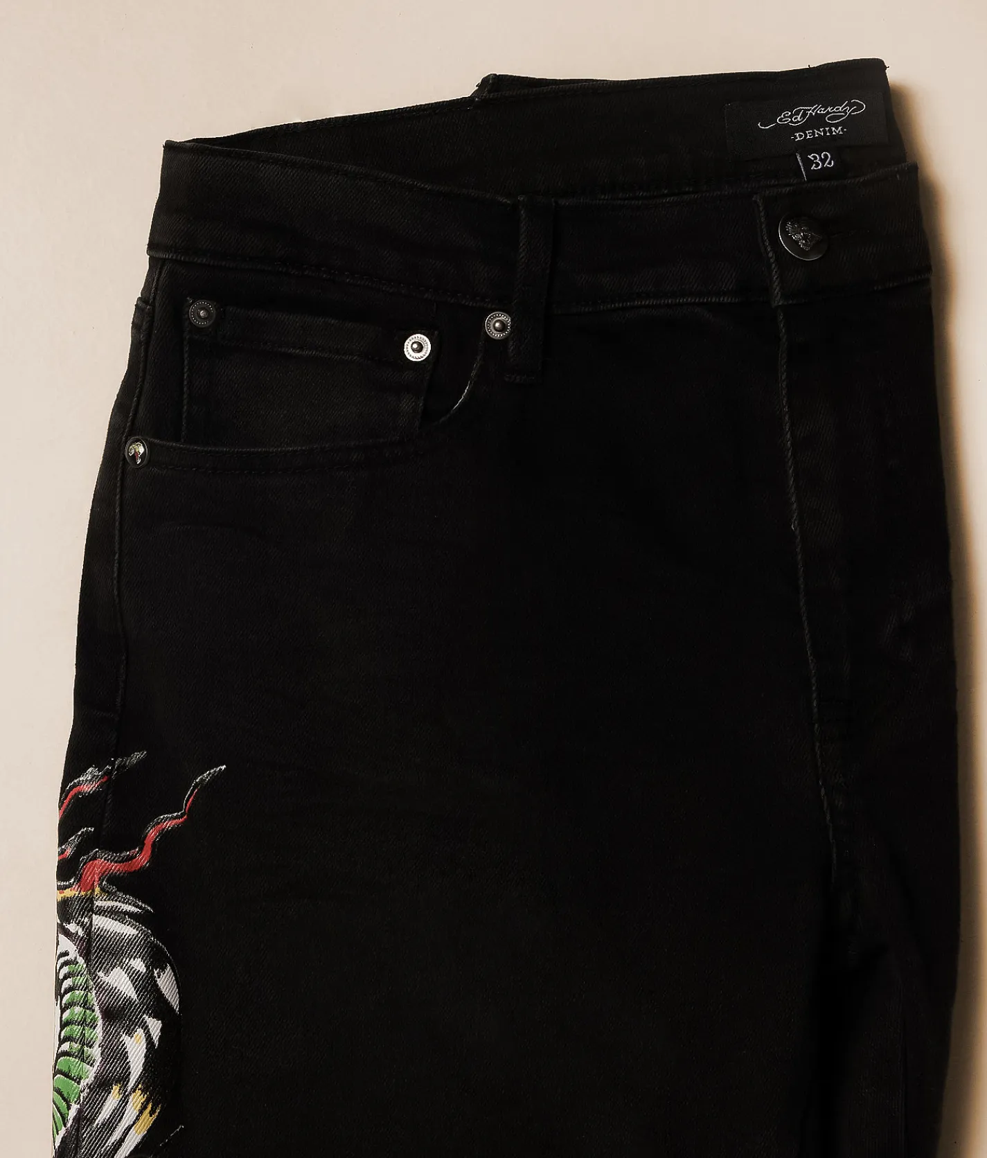 Bottoms|Jeans | Ed Hardy Stacked Boot Stretch Jean Cobra Flame