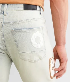 Smoke Rise® Stacked Flare Stretch Jean Ombre Blue Discount