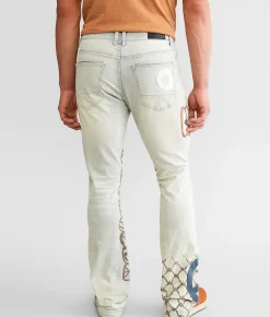 Smoke Rise® Stacked Flare Stretch Jean Ombre Blue Discount