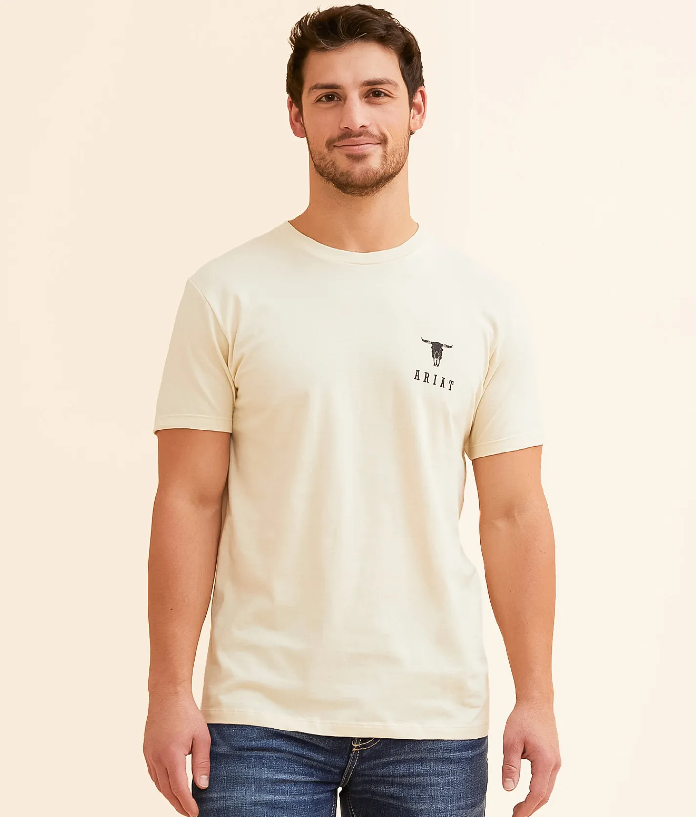 Ariat Stacked Skull America T-Shirt Wood Ash Outlet