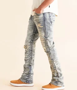 Sale Jeans|Bottoms | Smoke Rise® Stacked Straight Stretch Jean Blue Toast
