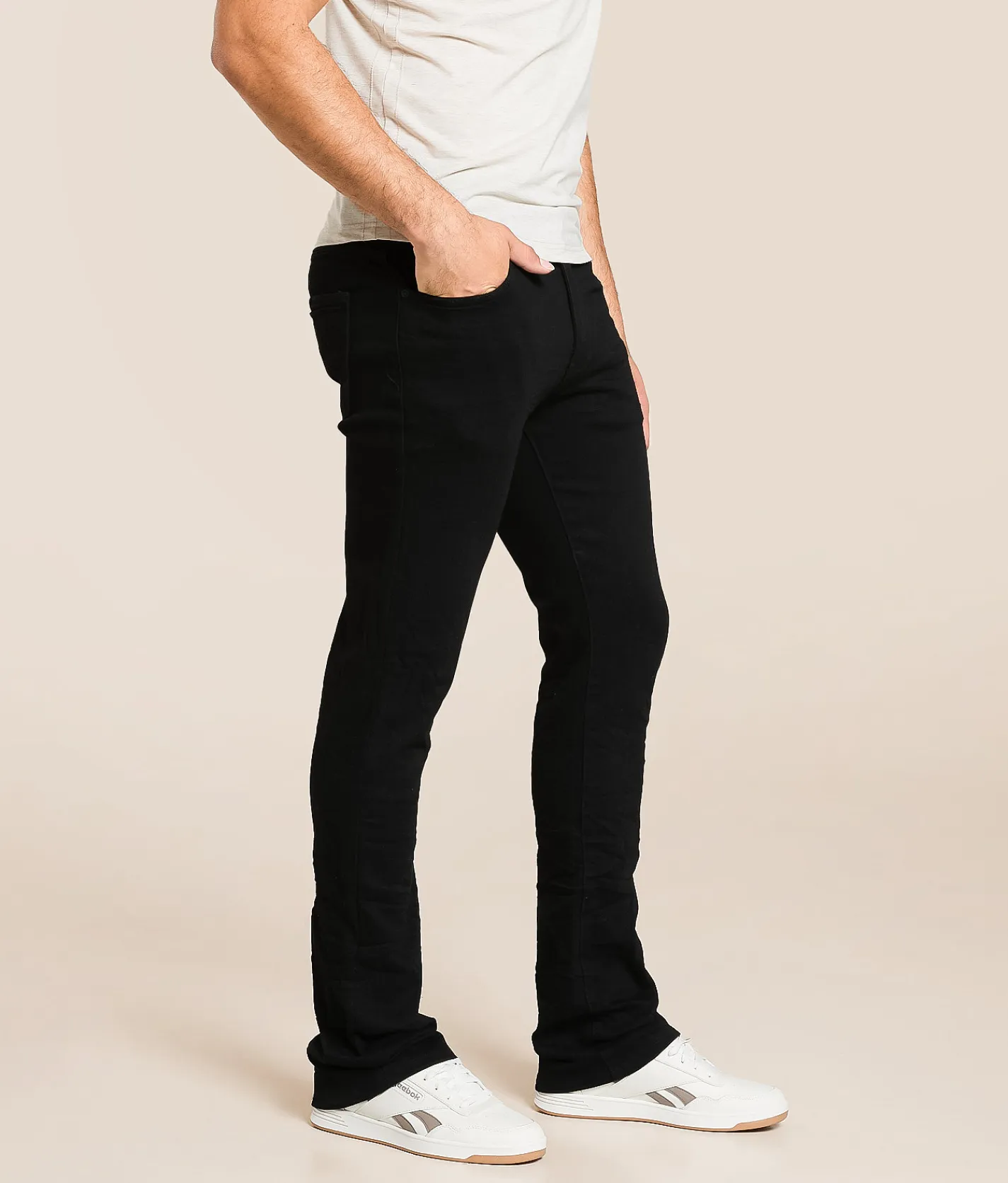 Waimea Stacked Stretch Jean Jet Black New