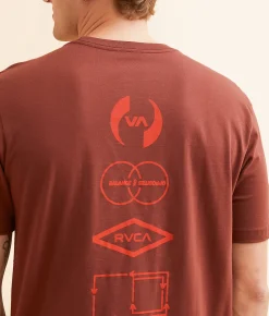 RVCA Stackhouse T-Shirt Red Earth