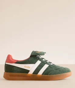 Shoes | Gola® Stadia Suede 86 Sneaker Evergreen Off White Coral