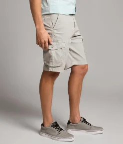 Bottoms|Shorts | BKE Standard Cargo Stretch Short Light Grey
