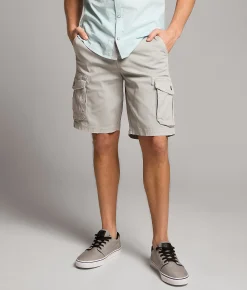Bottoms|Shorts | BKE Standard Cargo Stretch Short Light Grey