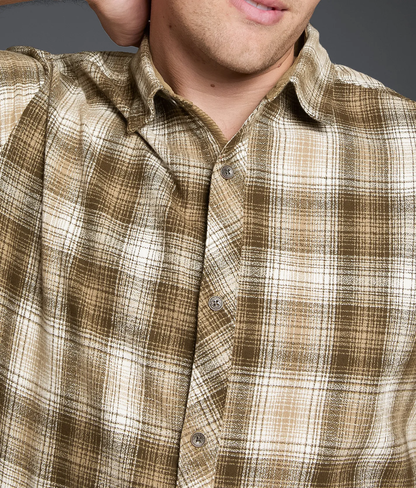Outpost Makers Standard Flannel Shirt Brown Outlet