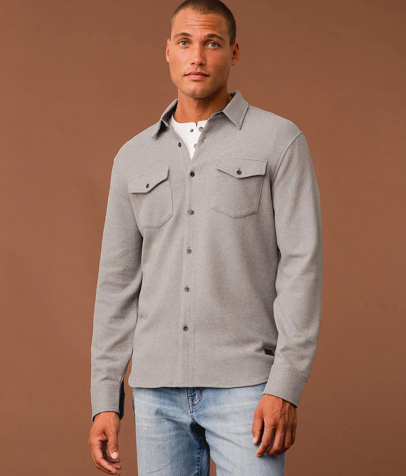 Outpost Makers Standard Knit Shirt Grey Hot