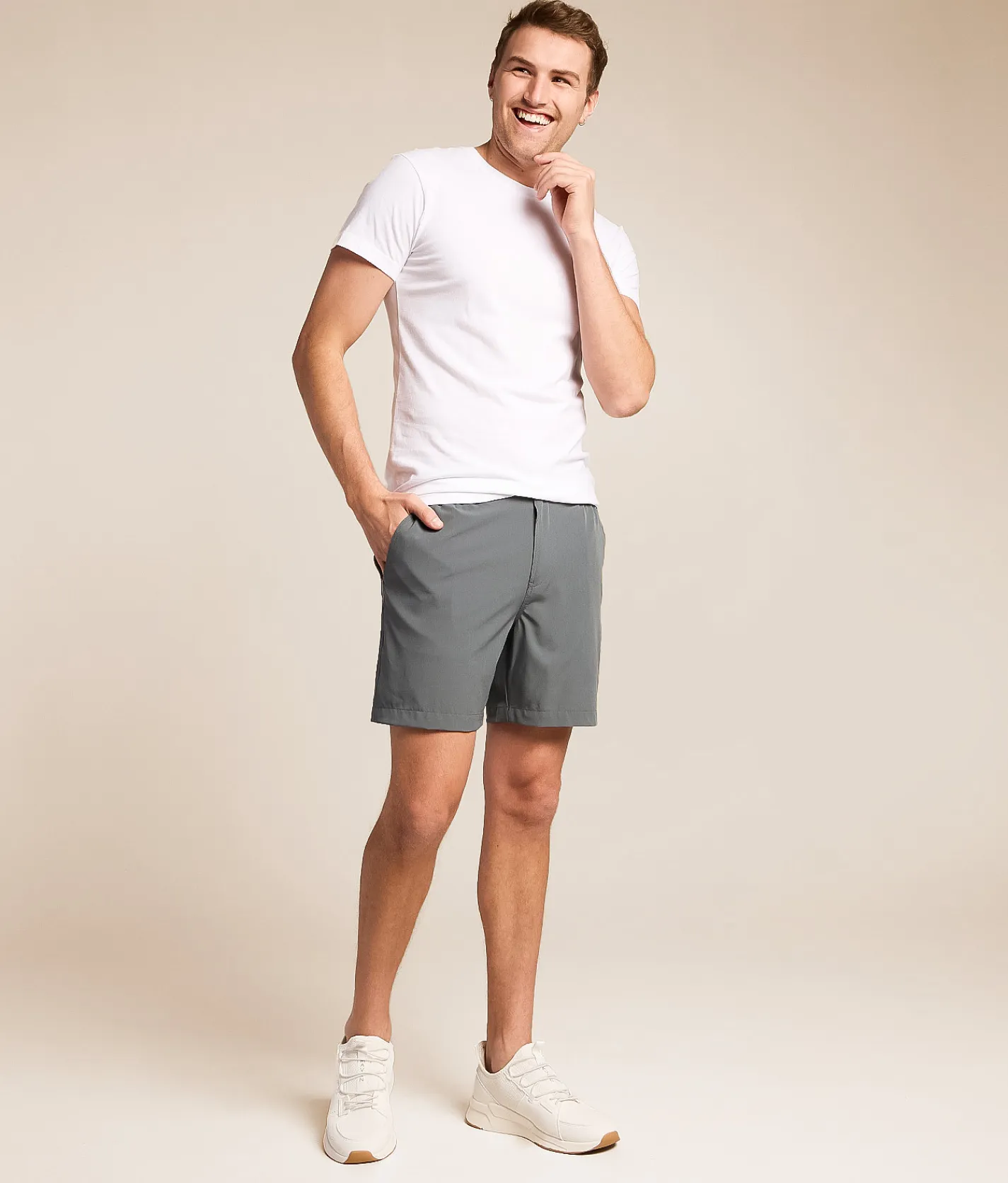 BURLEBO Standard Performance Hybrid Performance Short River Rock Grey New