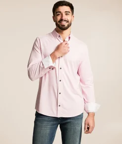 J.B. Holt Standard Performance Knit Shirt White Coral Best