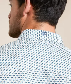 Gentry County Standard Performance Shirt White Blue Coral