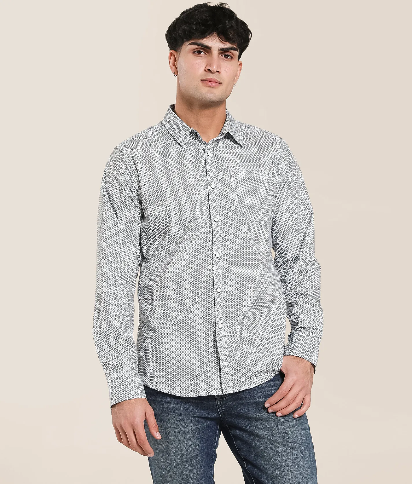Tops | Gentry County Standard Performance Shirt White Blue Black