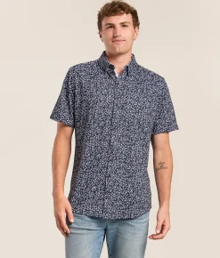 Tops | J.B. Holt Standard Performance Stretch Shirt Navy Purple