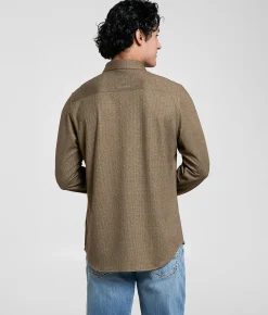 Tops | Maven Co-op Standard Performance Stretch Shirt Brown Cream
