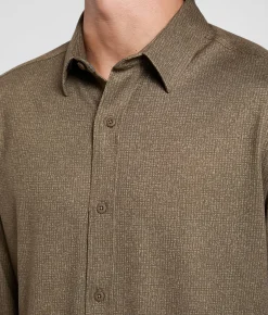 Tops | Maven Co-op Standard Performance Stretch Shirt Brown Cream
