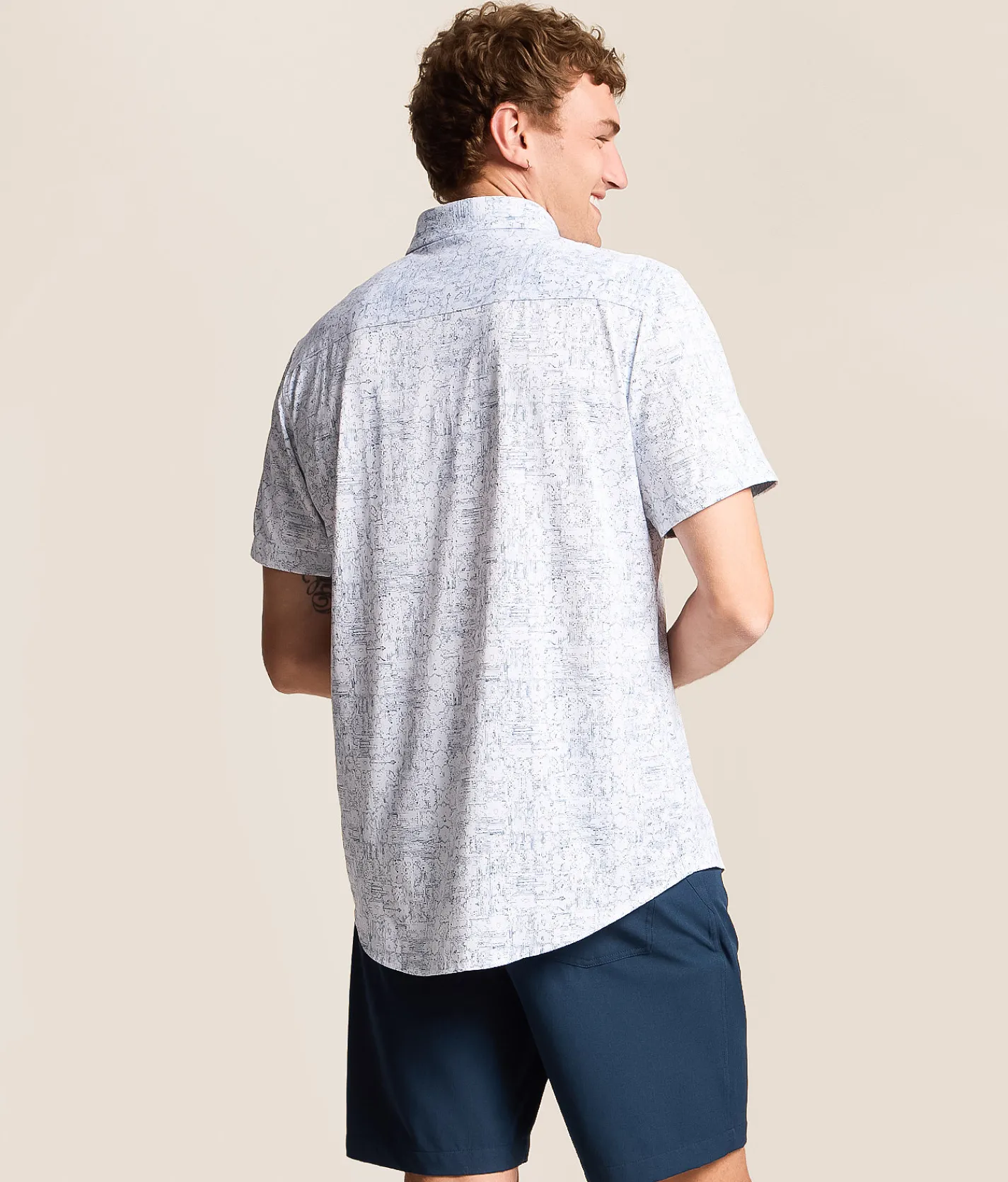 J.B. Holt Standard Performance Stretch Shirt White Navy Best