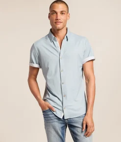 Tops | J.B. Holt Standard Performance Stretch Shirt Blue Grey