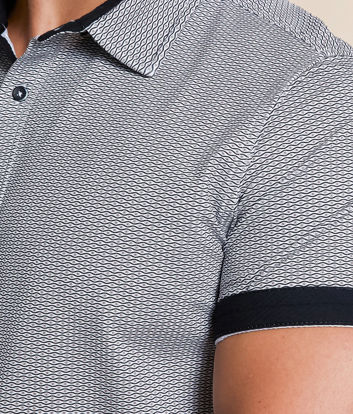 Tops | J.B. Holt Standard Performance Stretch Shirt White Black Tan
