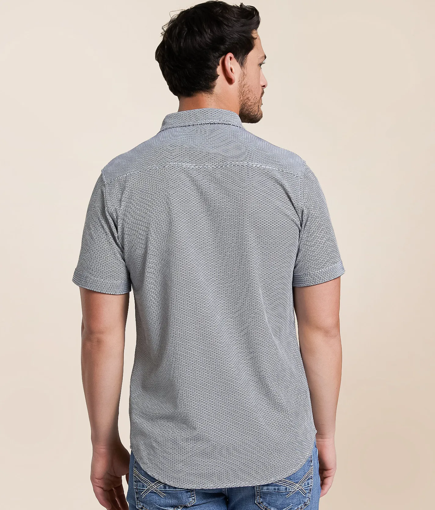 Tops | J.B. Holt Standard Performance Stretch Shirt White Black Tan