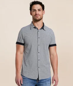 Tops | J.B. Holt Standard Performance Stretch Shirt White Black Tan