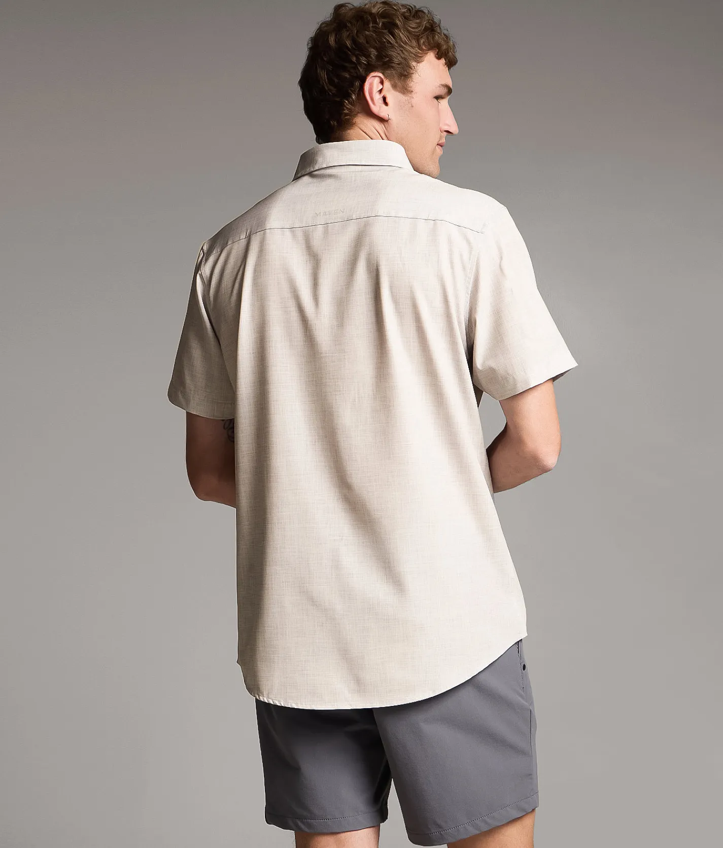 Maven Co-op Standard Performance Stretch Shirt Cream Tan Clearance