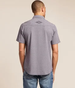 Tops | Gentry County Standard Performance Stretch Shirt Lilac Navy