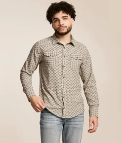 Gentry County Standard Performance Stretch Shirt Taupe Brown Outlet