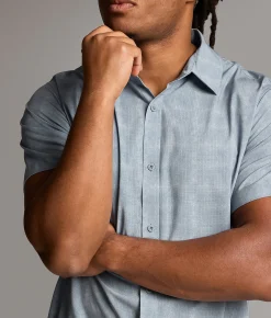 Tops | Maven Co-op Standard Ripstop Performance Stretch Shirt Light Grey Blue