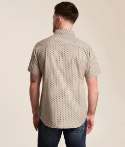 Departwest Standard Stretch Shirt Tan Black Hot