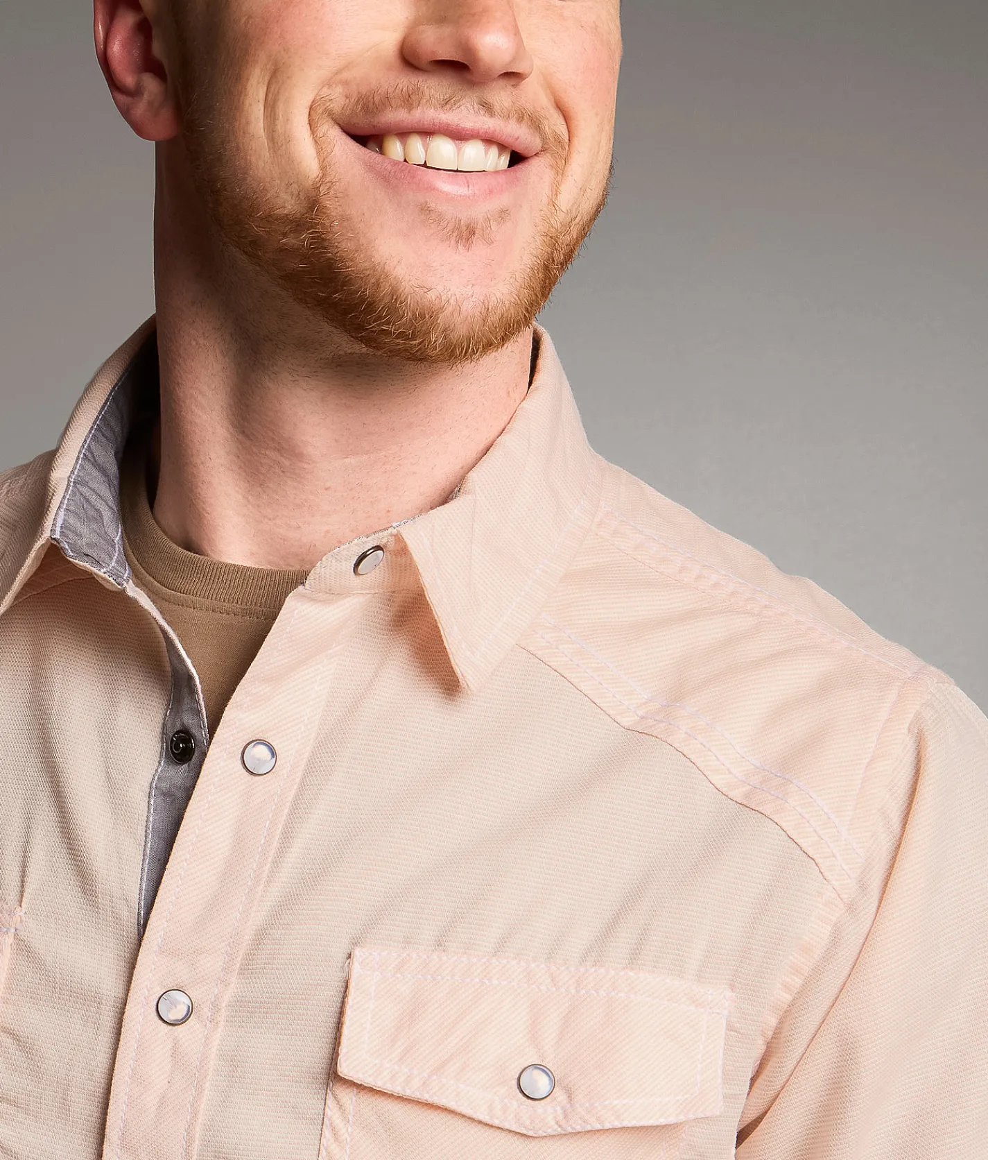 Tops | BKE Standard Stretch Shirt White Orange