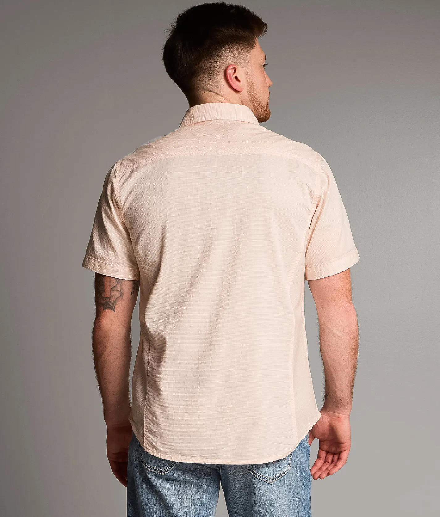 Tops | BKE Standard Stretch Shirt White Orange
